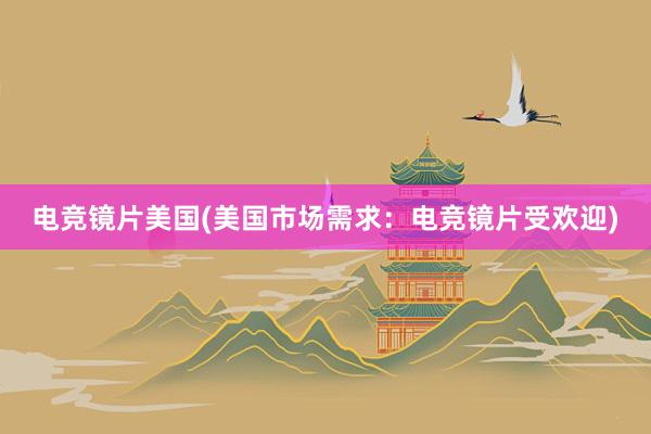 电竞镜片美国(美国市场需求：电竞镜片受欢迎)