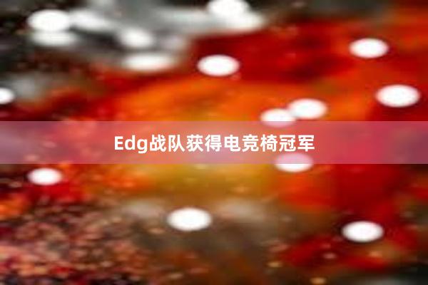 Edg战队获得电竞椅冠军