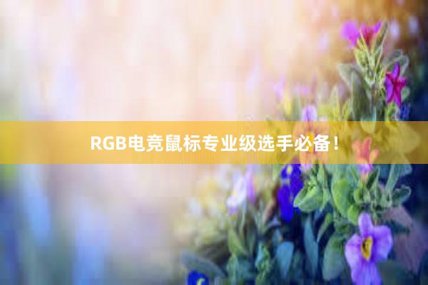 RGB电竞鼠标专业级选手必备！