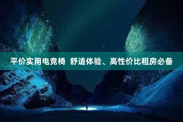 平价实用电竞椅  舒适体验、高性价比租房必备