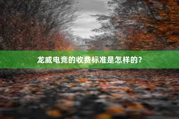 龙威电竞的收费标准是怎样的？